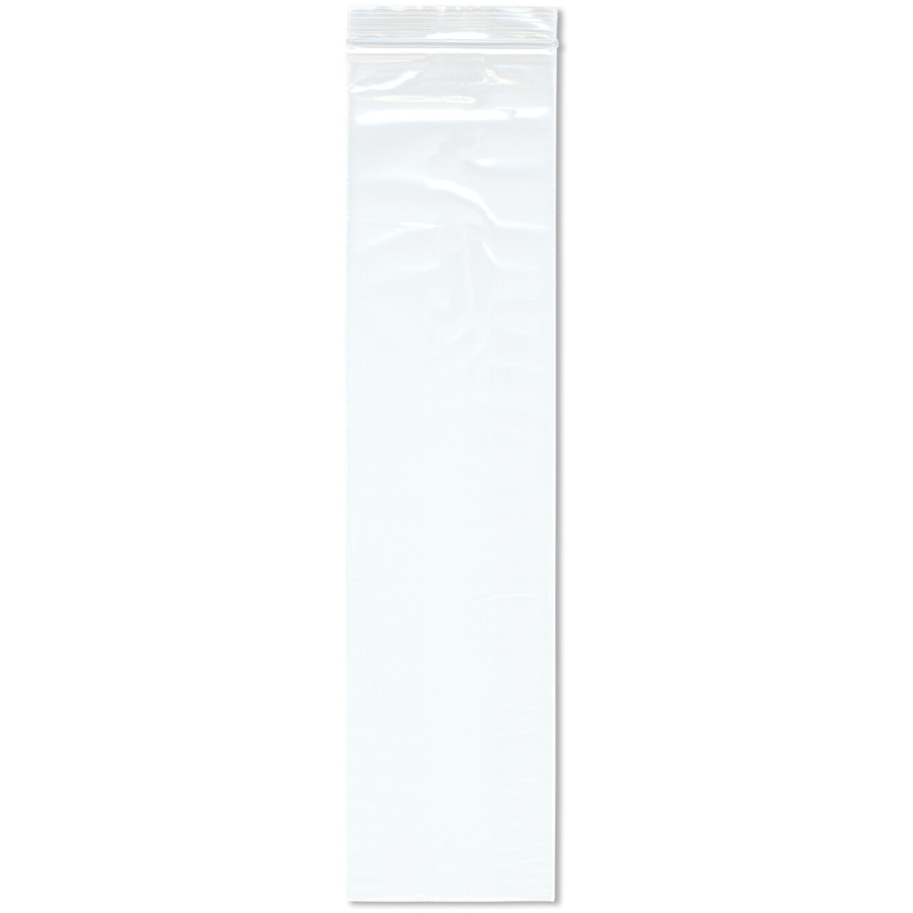 Plymor 4" x 16" (Pack of 100), 2 Mil Zipper Reclosable Plastic Bags
